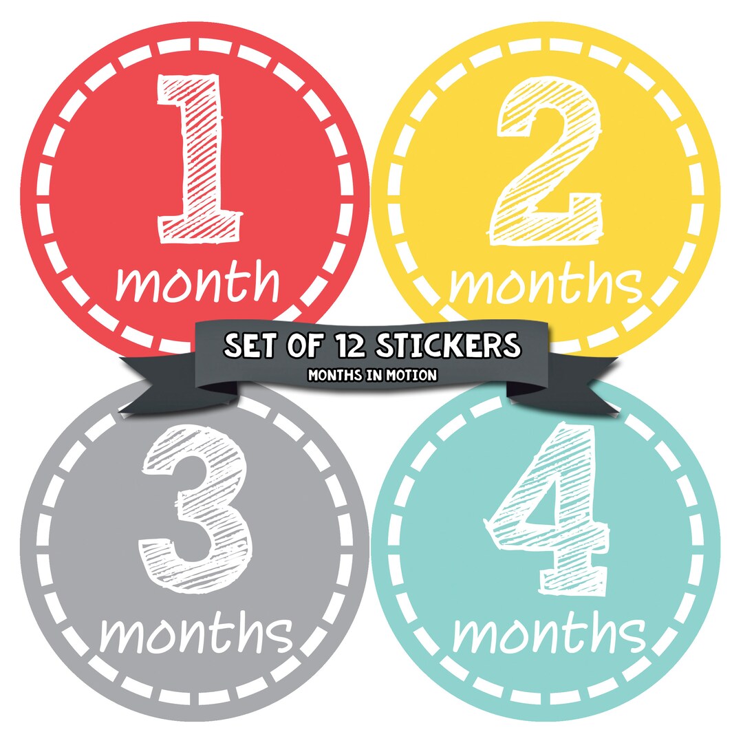 Baby Month Stickers Baby Boy Gift Milestone Stickers Etsy