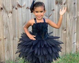 NYE party dress, black swan costume, black bird costume, black crow costume, swan costume, swan dress, Swan tutu, little black tutu dress