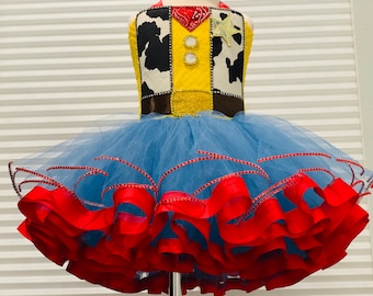 Toy story costume, woody costume, toy story party outfit, woody tutu, toy story tutu, woody dress, toy story dress, sheriff woody costume