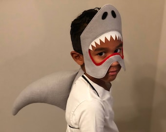 Déguisement de requin, costume de créature marine, masque de requin, jour de Jonas et la baleine, costume de jour de livre de contes, fête des requins, déguisement sous la mer