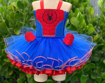Spiderman costume, spiderman dress, spiderman birthday outfit, spider girl dress, superhero tutu, superhero dress, superhero party