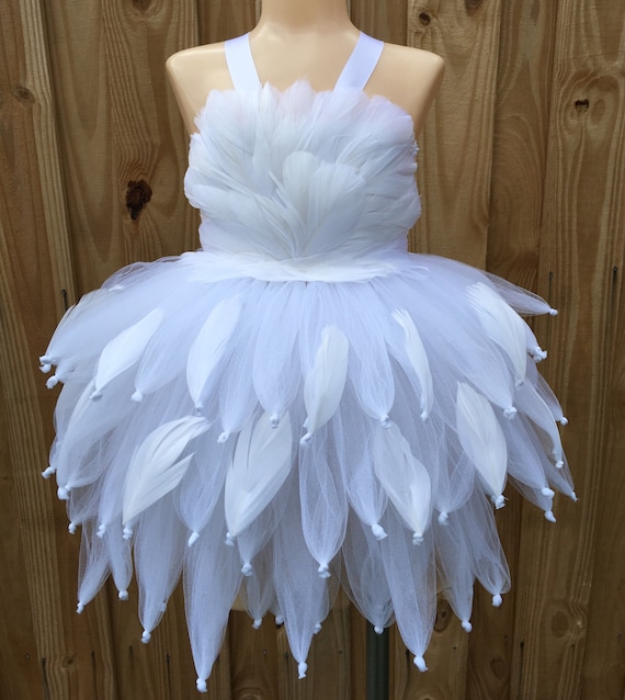 White 2025 feather tutu