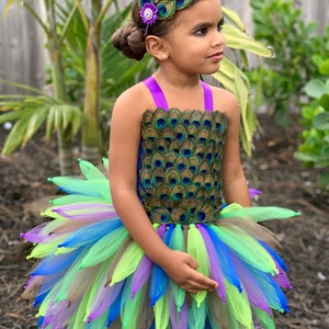 Peacock Tutu Costume Mardi Gras Pageant Dress Bird Costume - Etsy