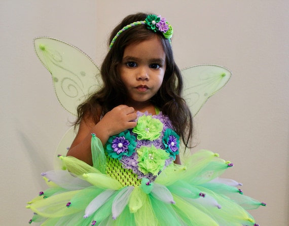 Green Fairy Dress Tinkerbell Costume 