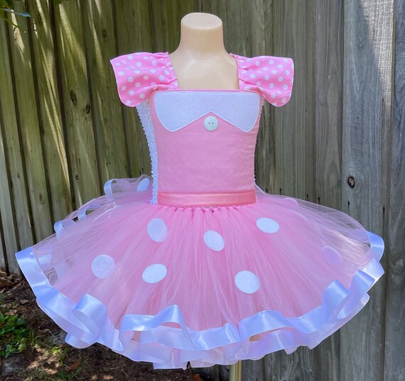 Minnie Mouse Tutu Costume, Baby Pink Minnie Mouse Dress, Minnie