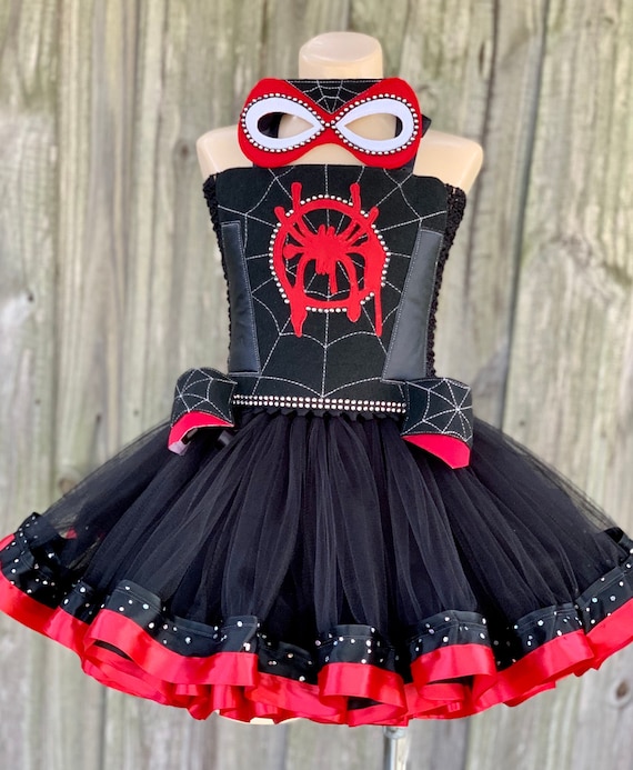 Miles Morales Spiderman Costume Kids Boys Into the Spider-Verse Cosplay  Dress