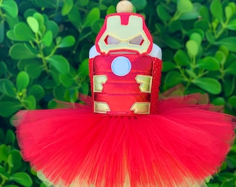 Iron man costume,  iron man tutu costume, avengera tutu dress, iron man dress, super hero costume, super hero birthday, avengers party