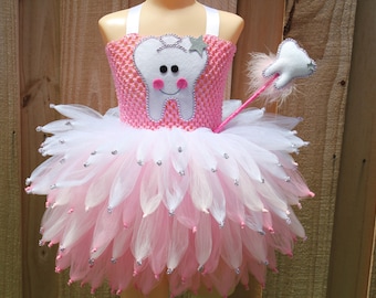 Tooth Fairy Tutu Costume, Tooth Fairy Dress, Pink Fairy Dress, Dentist  Costume, Tooth Fairy Wand, Pixie Fairy Costume - Etsy
