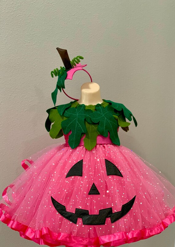 pink pumpkin dress Pink pumpkin costume, pumpkin dress, Halloween pumpkin costume, Pink pumpkin tutu, jack o lantern costume, first Halloween costume