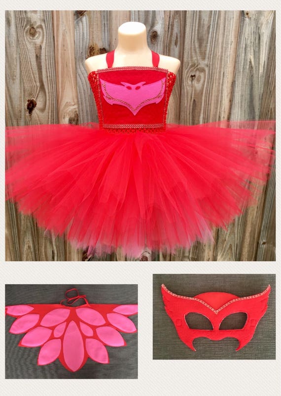 Disfraz de Owlette Tutu para niñas Disfraz de Pj Mask Owlette de ululette Disfraz de Owlette Tutu para niñas Disfraz de Pj Mask Owlette