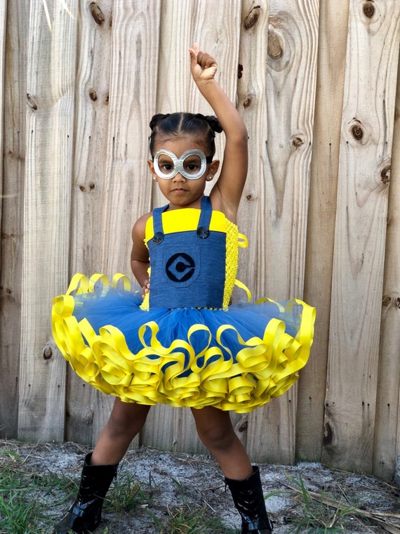 Vestido de minion, disfraz de minion, tutú de mi villano favorito, traje de  cumpleaños de mi villano favorito, tutú de minion, vestido de fiesta de  minion, disfraz de mi villano favorito 