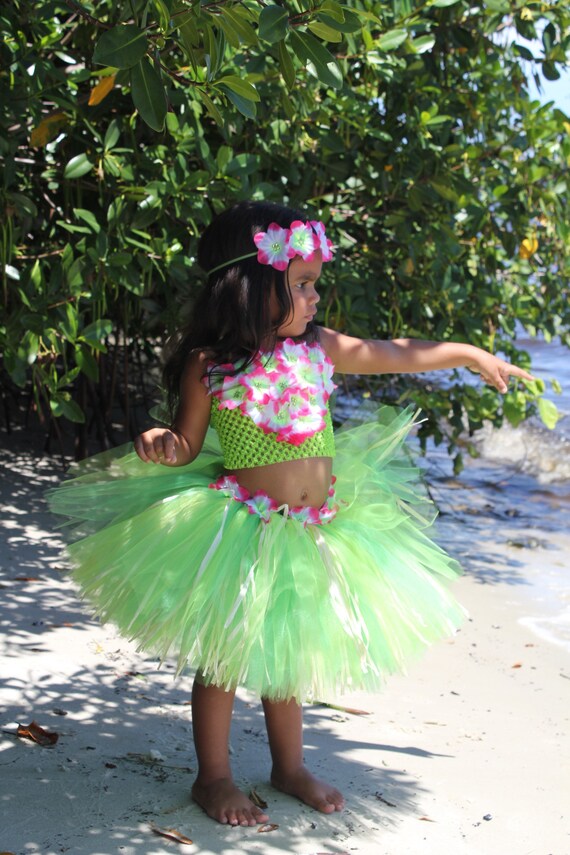 Hawaiian Tutu Halloween Costume Luau Costume Hula Girl - Etsy New Zealand
