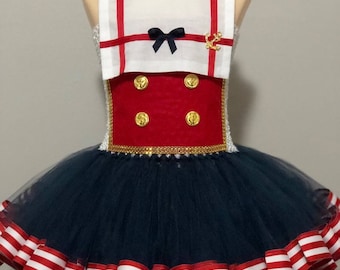Patriotic pageant outfit, 4th of july pageant dress, patriotic pageant wear,  sailor tutu costume, nautical tutu, American pageant dress,