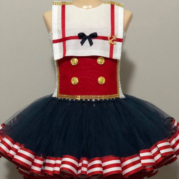 Patriotic pageant outfit, 4th of july pageant dress, patriotic pageant wear,  sailor tutu costume, nautical tutu, American pageant dress,