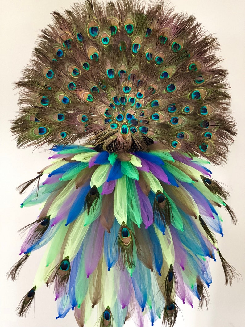 Peacock costume mardi gras pageant outfit bird costume | Etsy