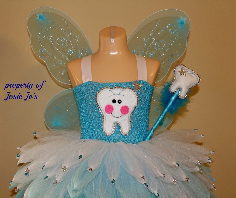 Tooth fairy tutu costume blue fairy costume girls Halloween | Etsy