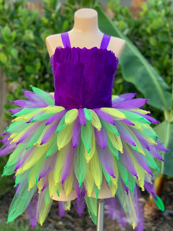 Mardi Gras Pageant Dress, Mardi Gras Costume, Feather Mardi Gras Dress, Mardi  Gras Party Outfit, Queen of Mardi Gras, Mardi Gras Tutu 