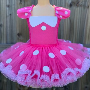 pink minnie mouse dress, Minnie Mouse tutu costume, Minnie Mouse tutu dress, minnie mouse party outfit, little girls Minnie Mouse outfit