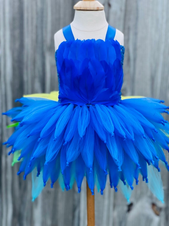 Blue macaw dress blue jay costume parrot costume blue bird