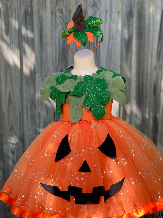 knee length dresses for ladies Sequined Pumpkin Costume Dress | Fun Halloween Adult Costume Dress | High Strength & Durable Material | Orange main image 0