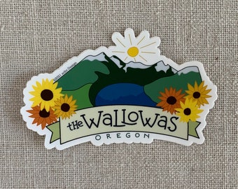 The Wallowas Oregon Vinyl Sticker / Cute Travel Sticker / Water Bottle Sticker / Outdoorsy Sticker / Waterproof / Dishwasher Safe