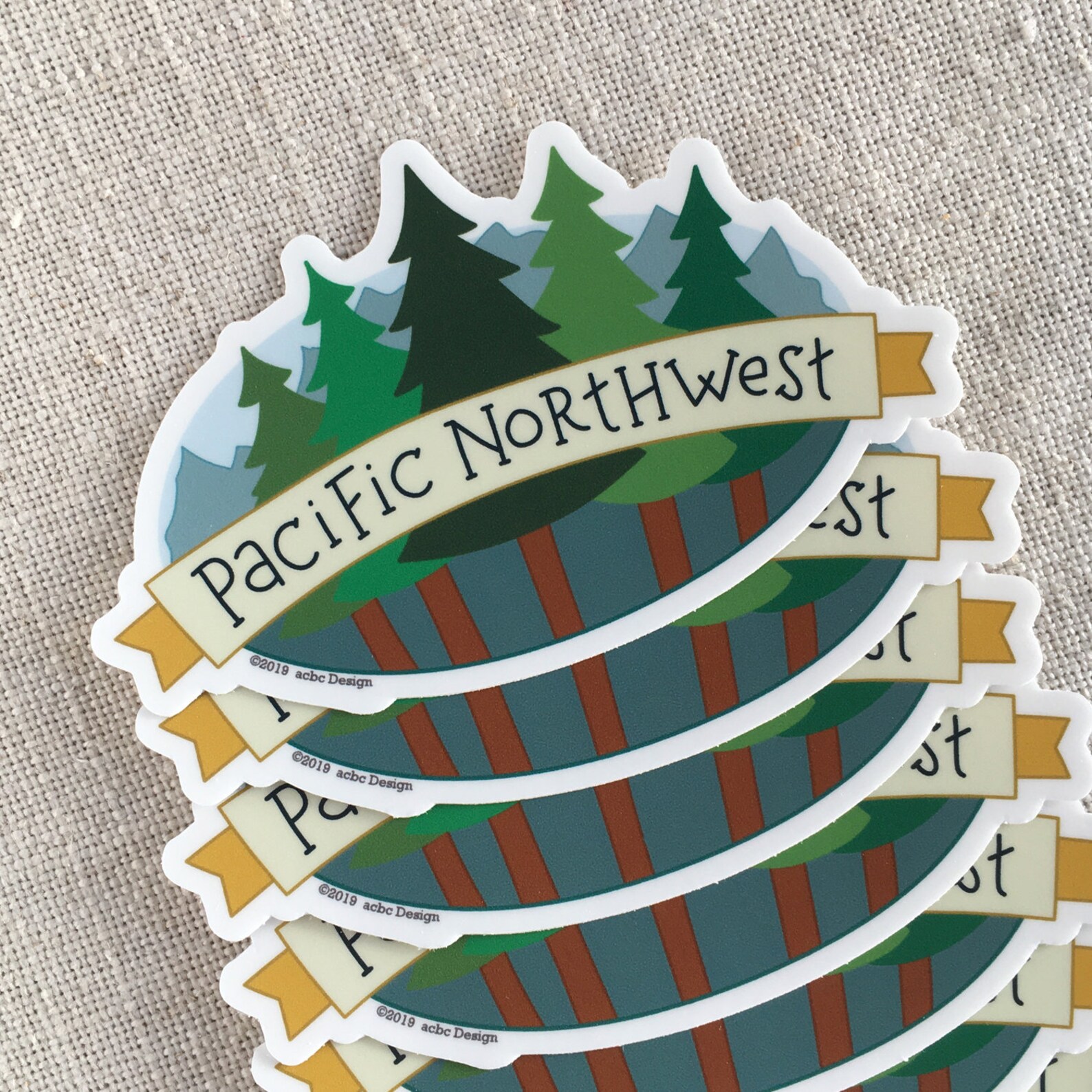 Pacific Northwest Trees Vinyl Sticker, PNW Outdoorsy Gift - Etsy