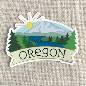 Oregon Mt Bachelor Vinyl Sticker / Bend Oregon / Hand Lettered / Water Bottle Sticker / Cool Laptop Sticker / Oregon Travel Memento