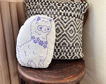 Alpaca Custom Block Print Pillow