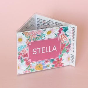 Personalized Mahjong Card Cover & Protective Sleeve National Mahjong League Card - Large NMJL - Gift Hostess Mother's Day Birthday Christmas