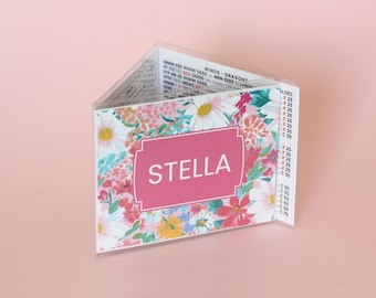 Personalized Mahjong Card Cover & Protective Sleeve National Mahjong League Card - Large NMJL - Gift Hostess Mother's Day Birthday Christmas