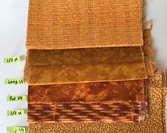 Orange #2 Quilting Cotton Fabric Scrap Destash Remnant Face Mask