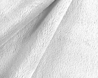 Minky White Smooth Shannon Fabric By The Yard Cuddle Destash