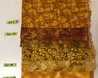 Brown #3 Quilting Cotton Fabric Scrap Destash Remnant Face Mask