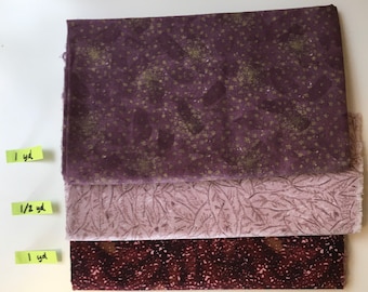 Purple #3 Quilting Cotton Fabric Scrap Destash Remnant Face Mask
