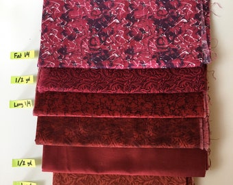Red #2 Quilting Cotton Fabric Scrap Destash Remnant Face Mask