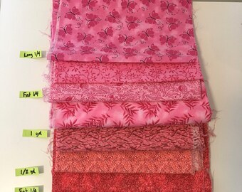Pink #1 Quilting Cotton Fabric Scrap Destash Remnant Face Mask