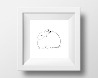 Arctic Hare poster - art print, animal print, room decor, home, wall art, Illustration, art, artwork, no Frame