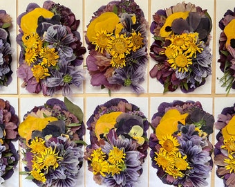 50 pcs 'Daydream' *EDIBLE* pressed flowers & herbs - Chemical FREE, garden grown, hand pressed for baking/decorating