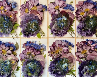 50 pcs ‘Fantasy’ *EDIBLE* XL PREMIUM pressed flowers & herbs - Chemical free, garden grown, hand pressed for baking/decorating