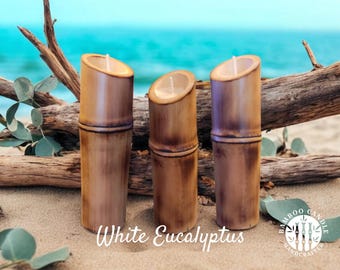 Handcrafted Bamboo Candle: Eco-Friendly Soy Wax, Aromatic Scents (5-7 in)