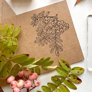 Mountain Ash Stamp - Rowan Tree - Ash Tree - Rowan rubber Stamp - Mountain Ash Rubber Stamp - Little Stamp Store - @littlestampstore