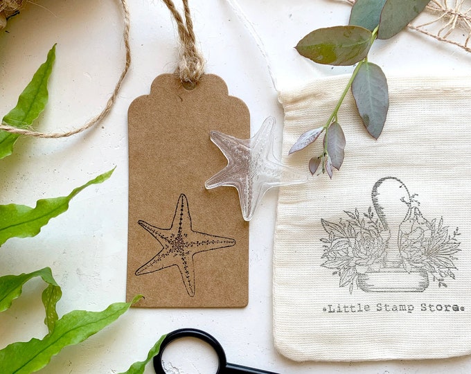 Starfish Rubber Stamp