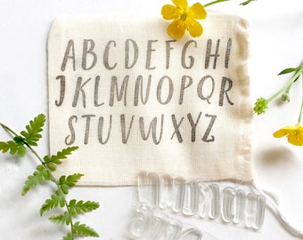 Alphabet Rubber Stamps - Uppercase  Alphabet - Alphabet Clear Rubber Stamps - Alphabet Stamps - Alphabet Stamp Set- Letter stamp explore