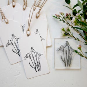 Snowdrop Clear Rubber Stamp - Snowdrop Stamp - Snowdrop - Wild Flower - Clear Rubber Stamp - Rubber Stamp - Little stamp store