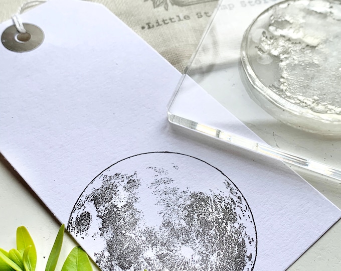 Moon Rubber Stamp