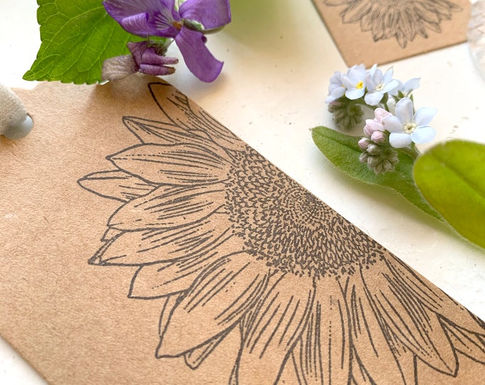 Sunflower Rubber Stamp