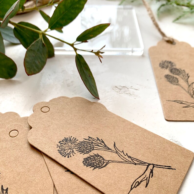 Scottish Thistle Wild Flower Clear Rubber Stamp Scottish Etsy
