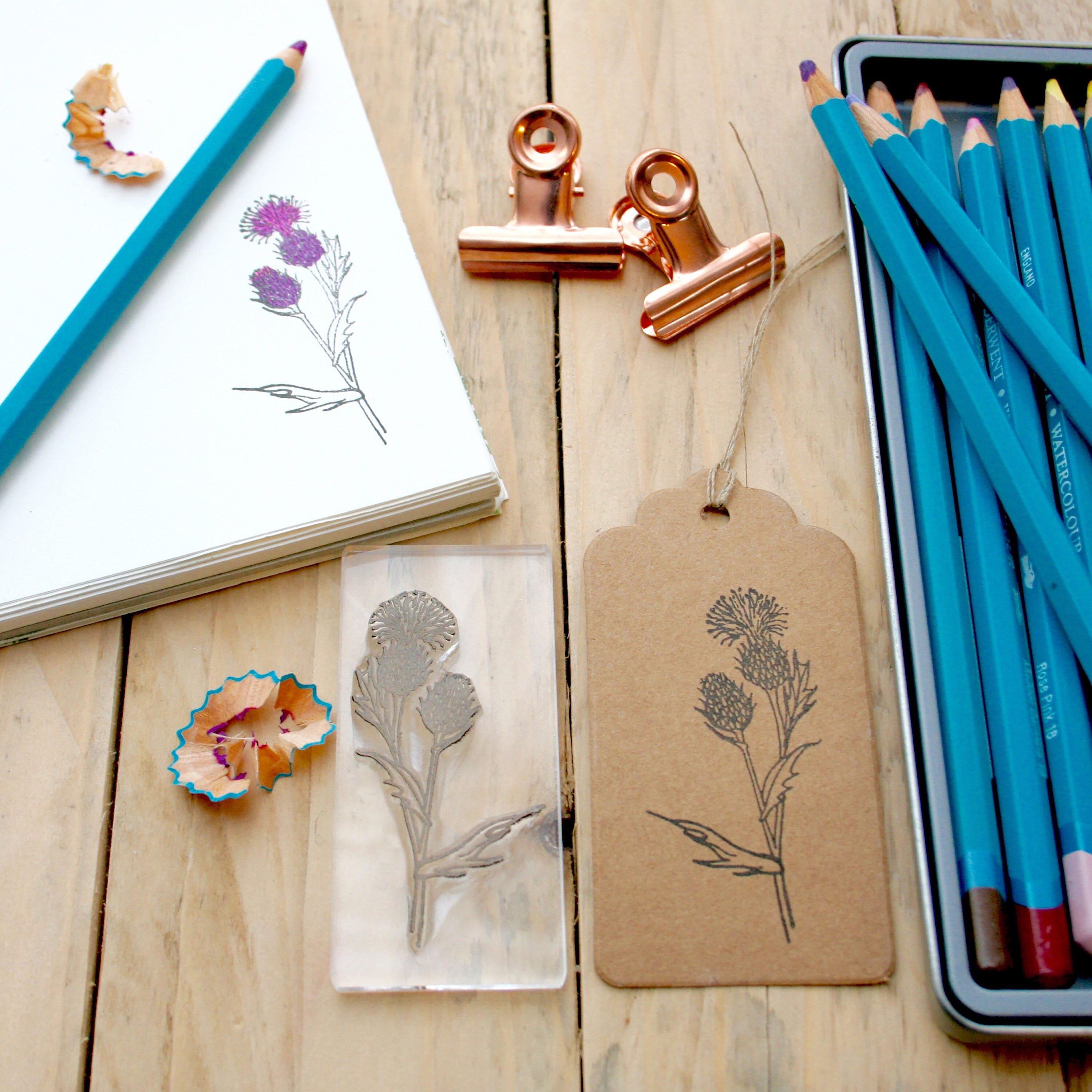 Scottish Thistle Wild Flower Clear Rubber Stamp