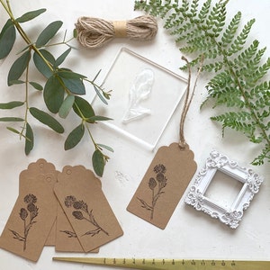 Scottish Thistle Wild Flower Clear Rubber Stamp - Scottish Thistle Stamp - Scottish Thistle - Wild Flower Stamp - Little Stamp Store