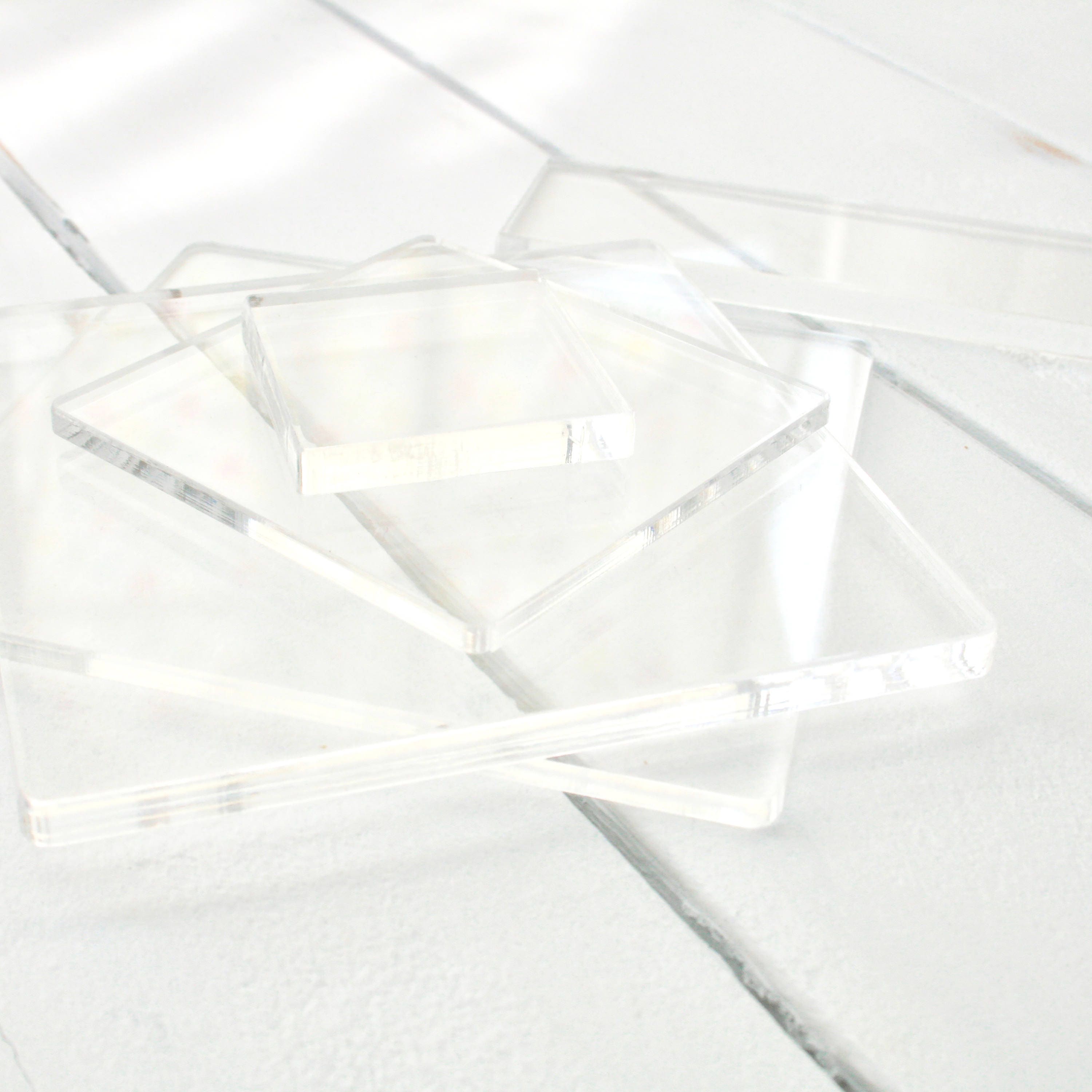 Clear Acrylic Stamp Block Square Rectangle Accessory Etsy